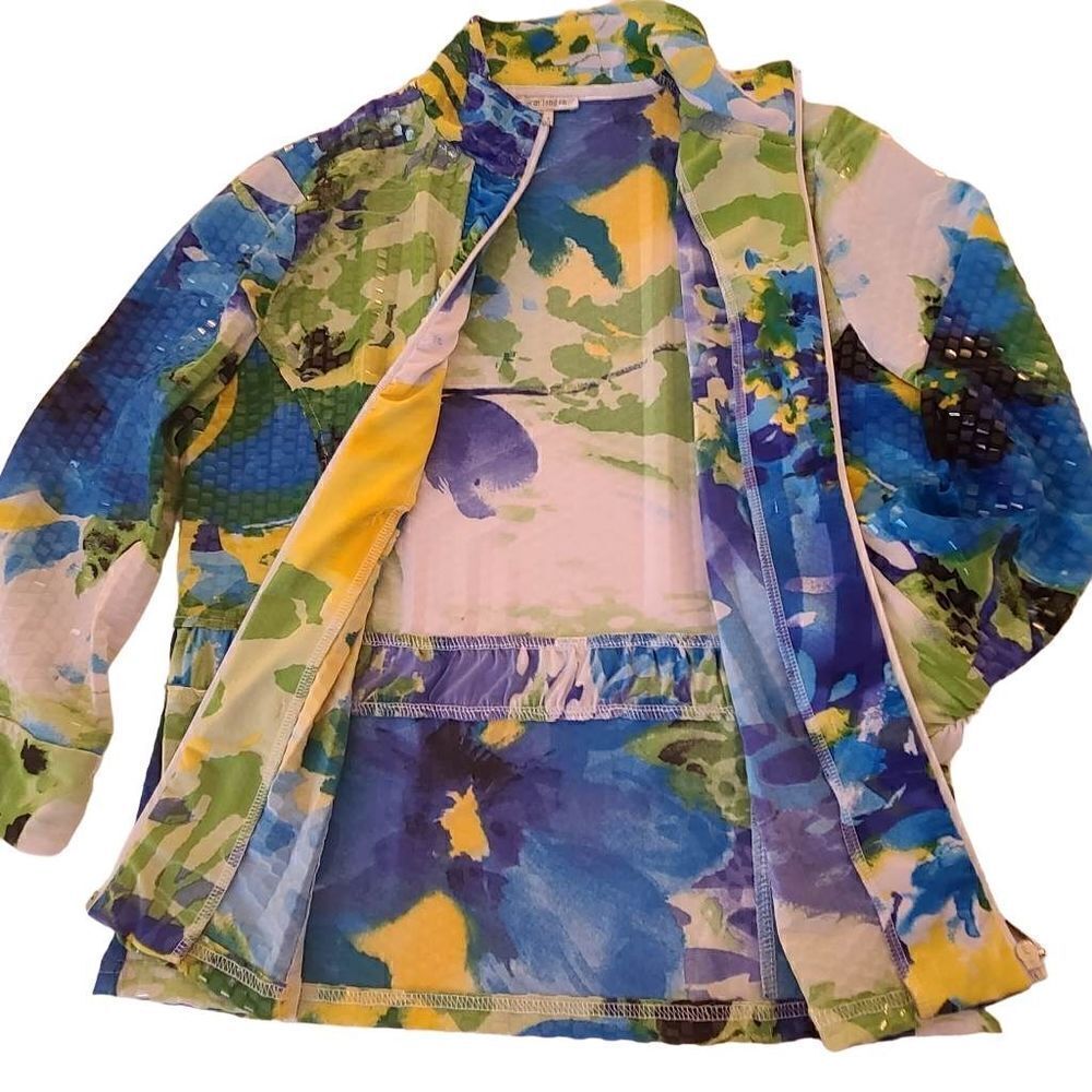 ERM London Zip Front Reflective Multi-Color Jacket Size S - Picture 13 of 14